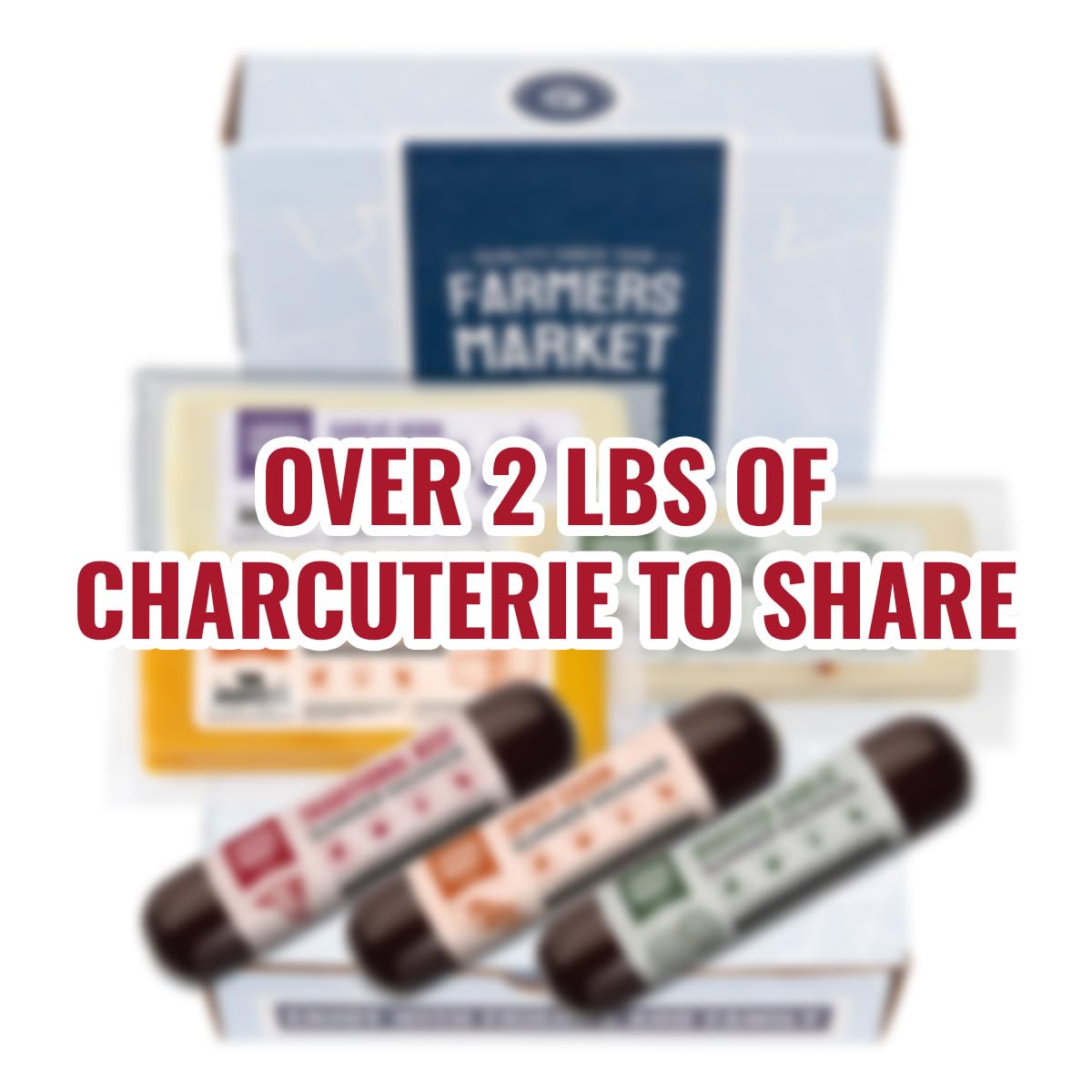 All Natural Charcuterie Gift Box, No Nitrate/Nitrite Wisconsin Sausage and Cheese, Farmers Market, Holiday Gift Basket, Classic Assortment