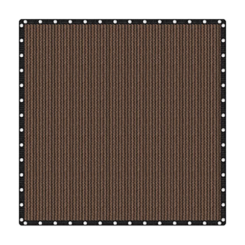 VICLLAX Shade Fabric Sun Shade Cloth Privacy Screen with Grommets for Patio Garden Pergola Cover Canopy 20x20 FT, Mocha