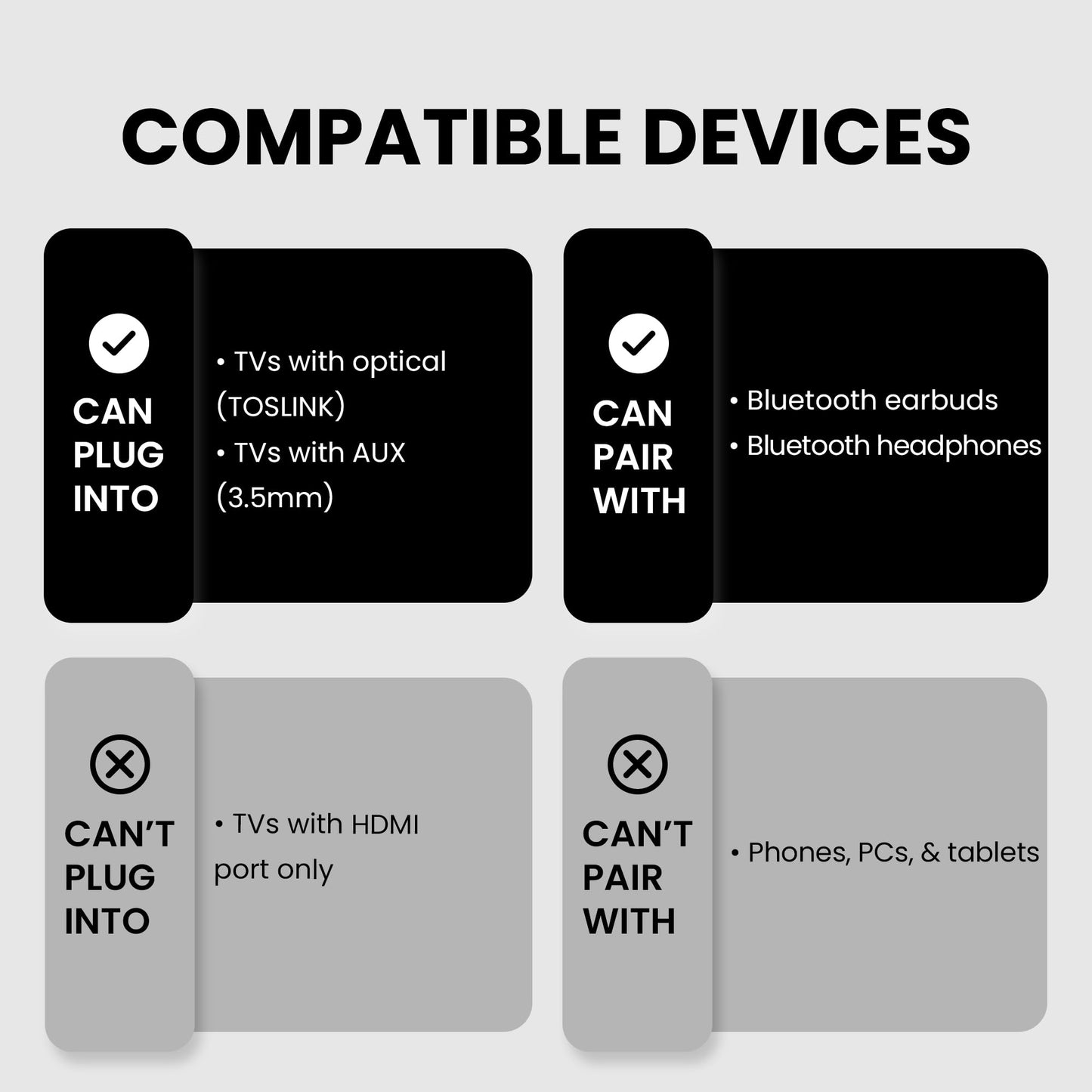 Avantree Oasis Plus 2 - Bluetooth 5.3 Transmitter For Tv To Wireless Headphones/Speaker, Compatible With Optical & Aux Output Tv