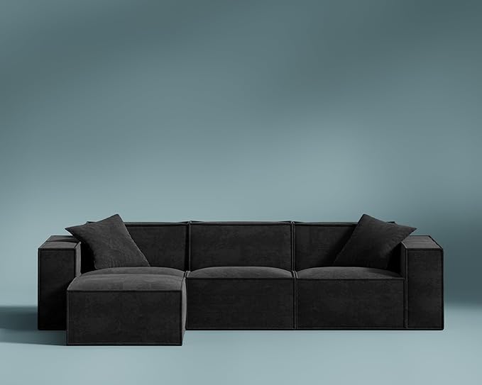 ROVE LAB M1 Modular Sectional Sofa with Ottoman, Sofa in a Box, PetFriendly Modular Couch, Spill-Resistant,Sustainable, Stylish, Modern Sectional Couch for Living Room with SmartFoam Comfort