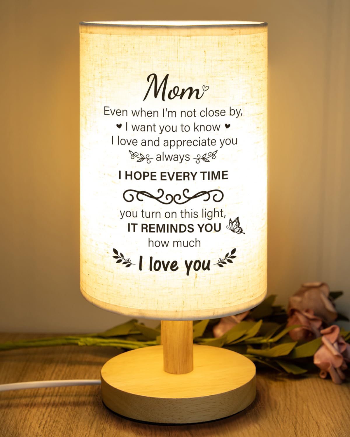 SOUHONEY Mom Birthday Gifts from Daughter Son, Christmas Mom Gifts from Daughter Son, Unique Mothers Day Valentine Gifts for Mother, Beautiful Mother Lamp Gifts for Home Decoration