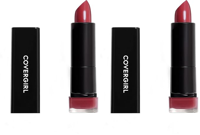 COVERGIRL Exhibitionist Lipstick Cream, Seduce Scarlet 310, Lipstick Tube 0.123 OZ (3.5 g) (Pack of 2)