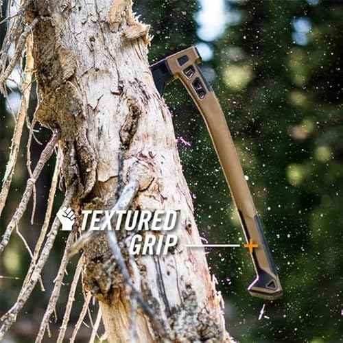 Gerber Gear Bushcraft Axe - Camping Survival Bushcraft Axe with Sheath - Features Hammerhead & Water-Resistant Compartments - Made in USA - Coyote Brown