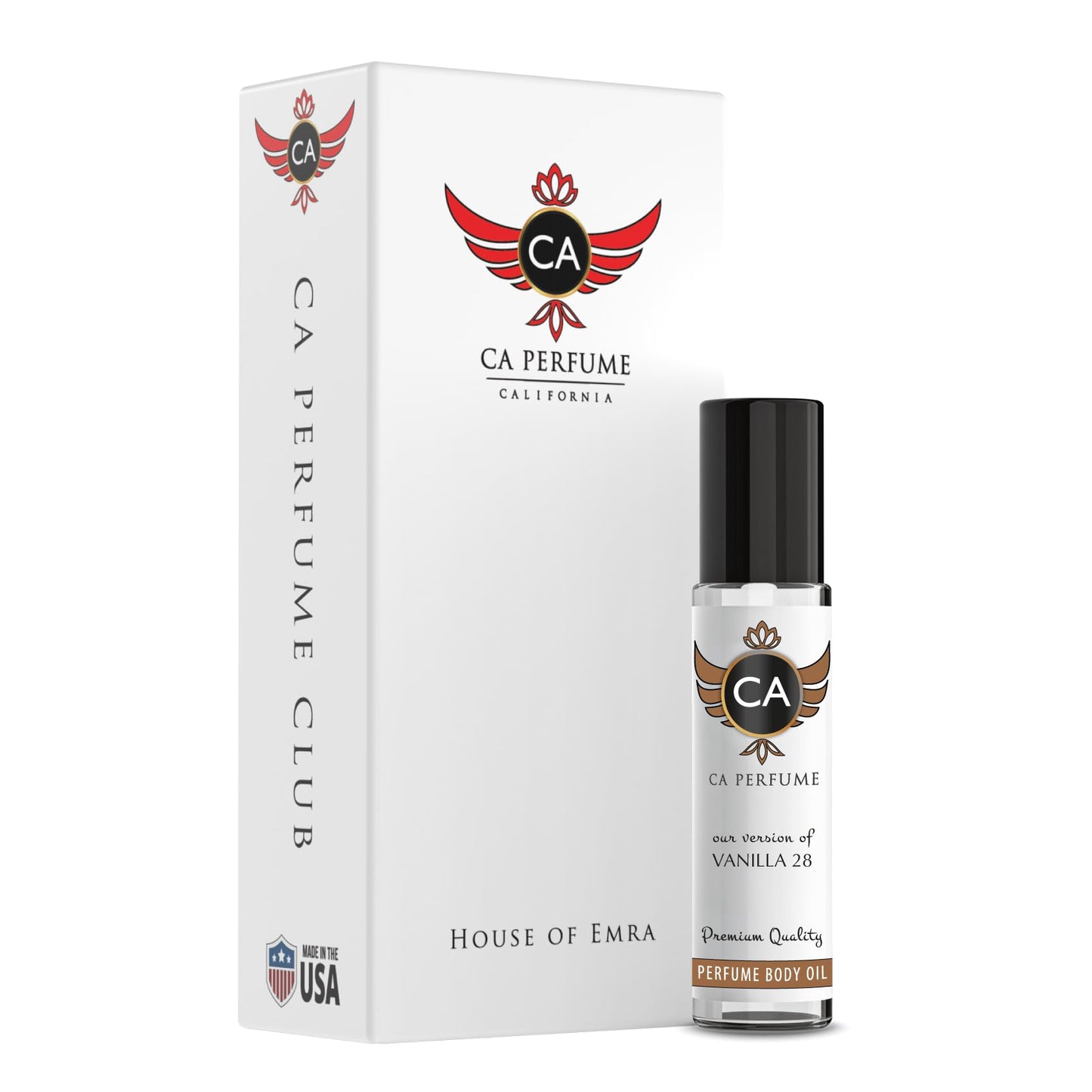 CA Perfume Impression of Vanilla 28 Unisex Fragrance Oil Amber Vanilla Scent Long Lasting Perfumes for Women & Men Travel Size TSA Ready Mini Parfum Body Oil Roll-on 0.33 Fl Oz 10ml