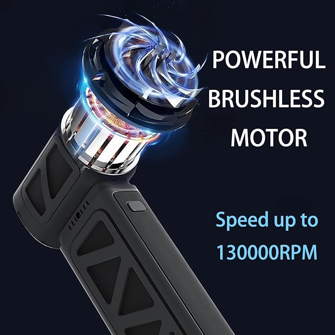 Compressed Air Duster 130000 RPM Electric Air Duster, Reusable no Canned Keyboard Cleaner for Office, Cordless Air Duster for Computer/Car
