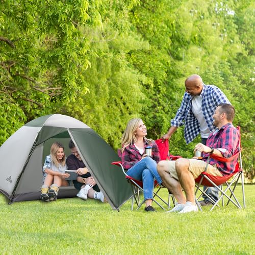 ASFANES Screened Camping Tent, 4/6 Person Waterproof, Haven Tent, Backpack Double Layer Camping Tents with Canopy, Easy Se...
