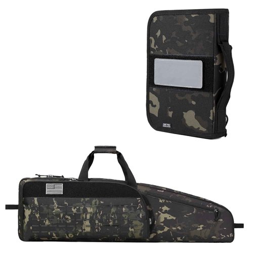 DBTAC Tactical Single Rifle Bag + Siffen Pistol Case (Black Camo)