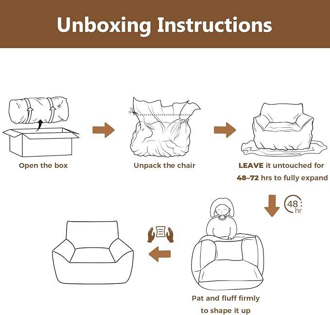 Achicsofar Giant Bean Bag Chairs for Adults Teens, Large Bean Bag Sofa Chairs with Filling Comfy Fuzzy BeanBag Chair with Armrests for Bedroom Living Room Reading (Light Gray, Large)