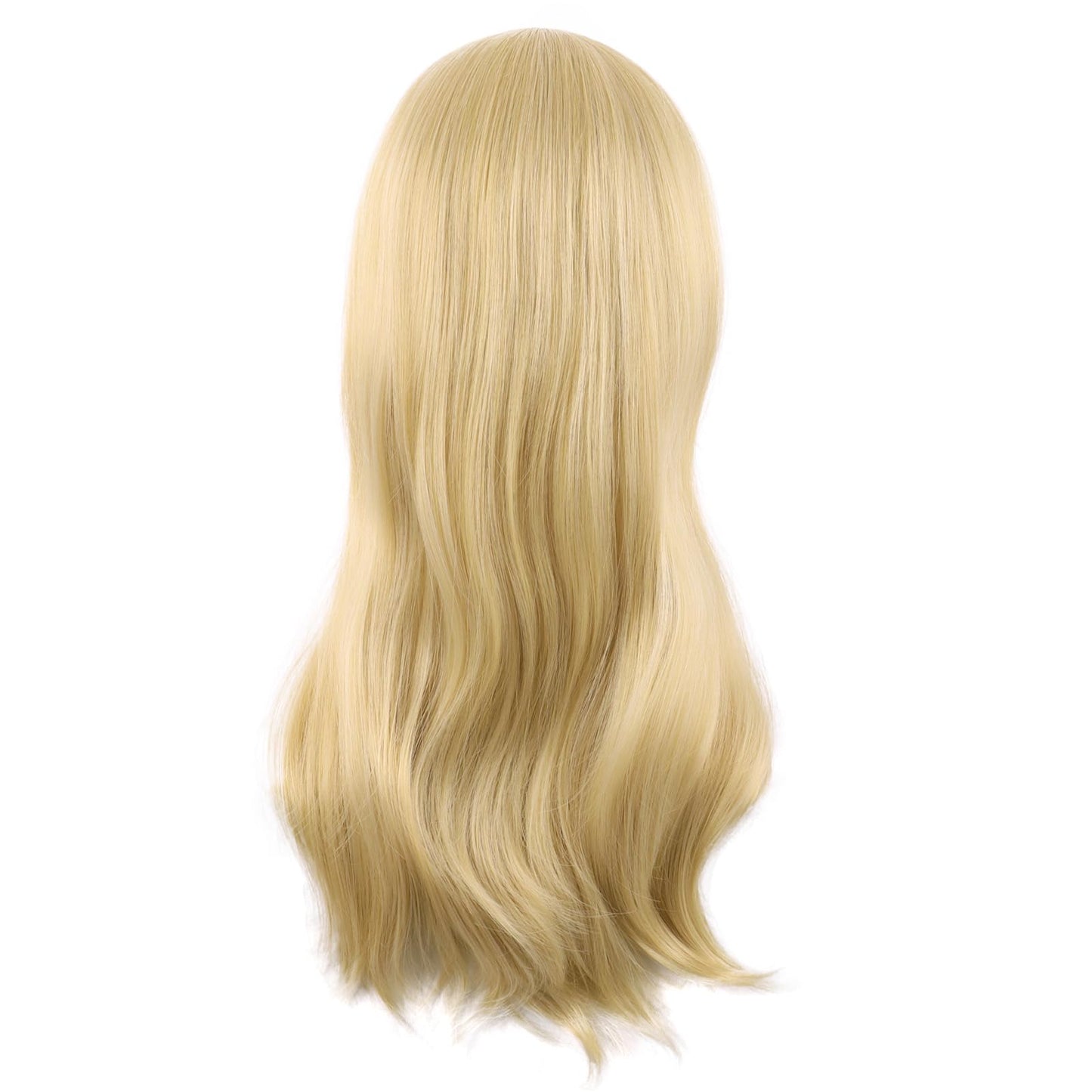 MapofBeauty 24 Inch/60 cm Side Bangs Stylish Long Great Wavy Curly Cosplay Party Wig (Mixed Golden)