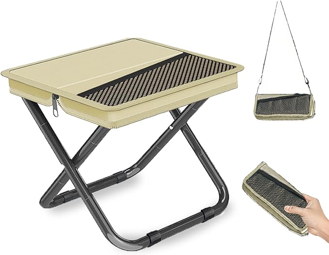 Mejora Portable Pocket Camping Chair,Ultralight Foldable Camp Stool with Compact Carry Bag, Heavy-Duty 220LBS Capacity for...