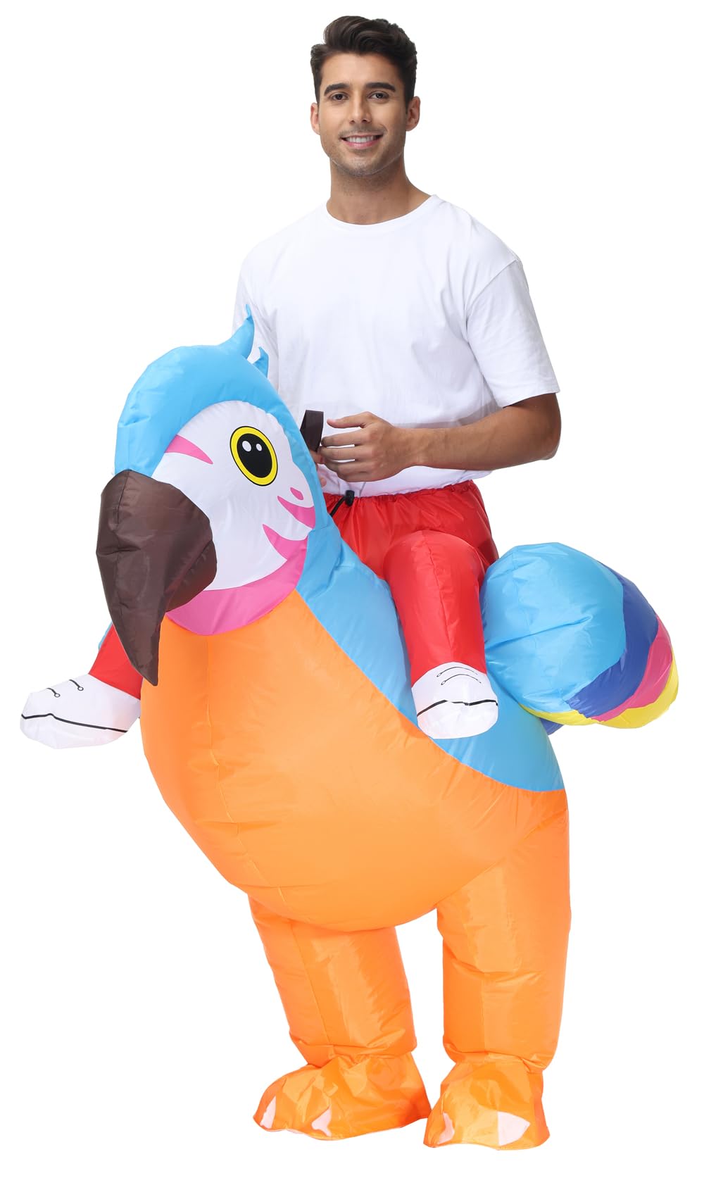 JASHKE Parrot Costume Adult Inflatable Parrot Costumes Inflatable Halloween costumes Blow up Costume Adult