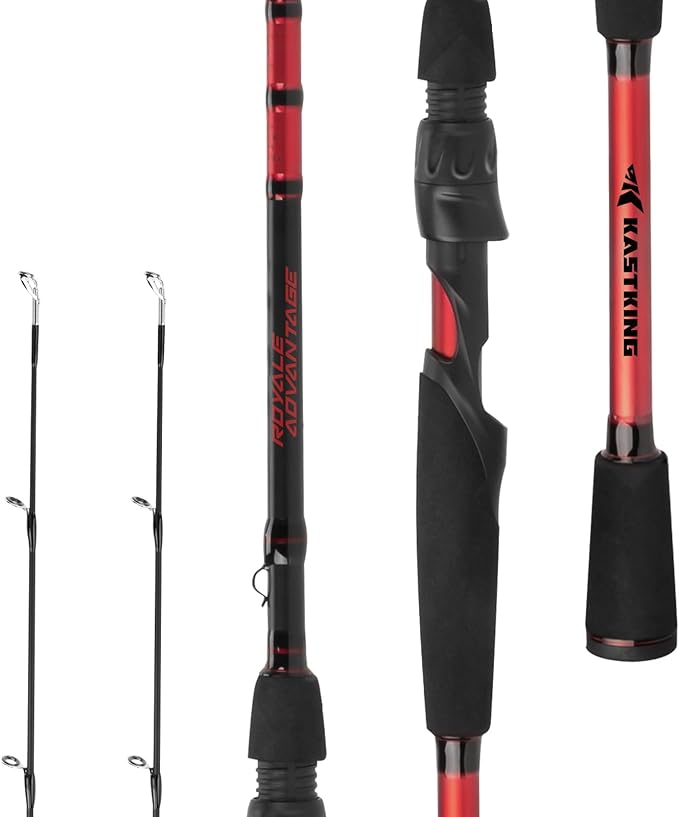 KastKing Royale Advantage Fishing Rod, Spinning Rod & Casting Rod, IM6 Graphite Blanks, 2-Pieces Rods with Extra Tip Secti...