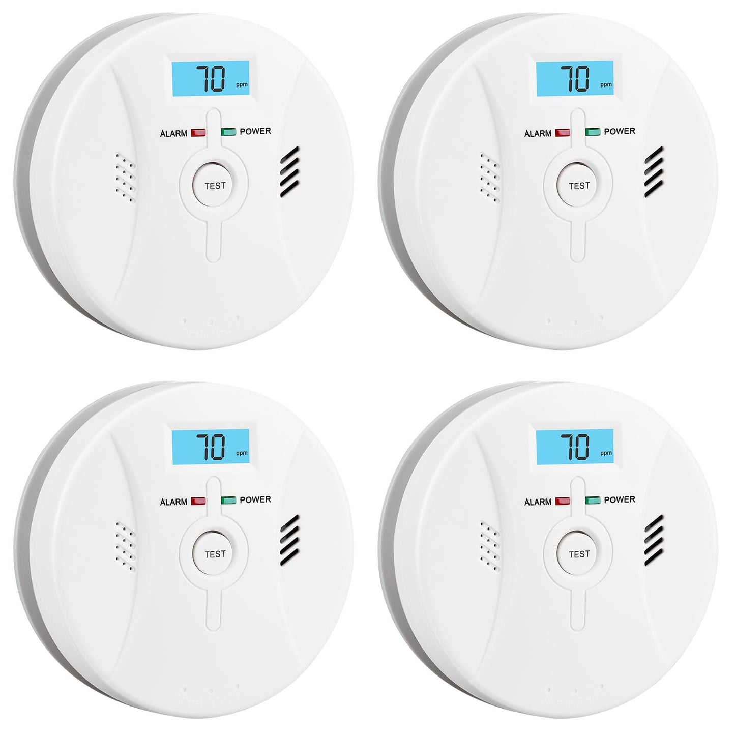 SHYEEH Smoke and Carbon Monoxide Detector, Combination Smoke Alarm and Carbon Monoxide Detector Battery Powered, CO Detector Alarm with Sensitive Sensor, Sound Warning and LCD Display, CDR-803