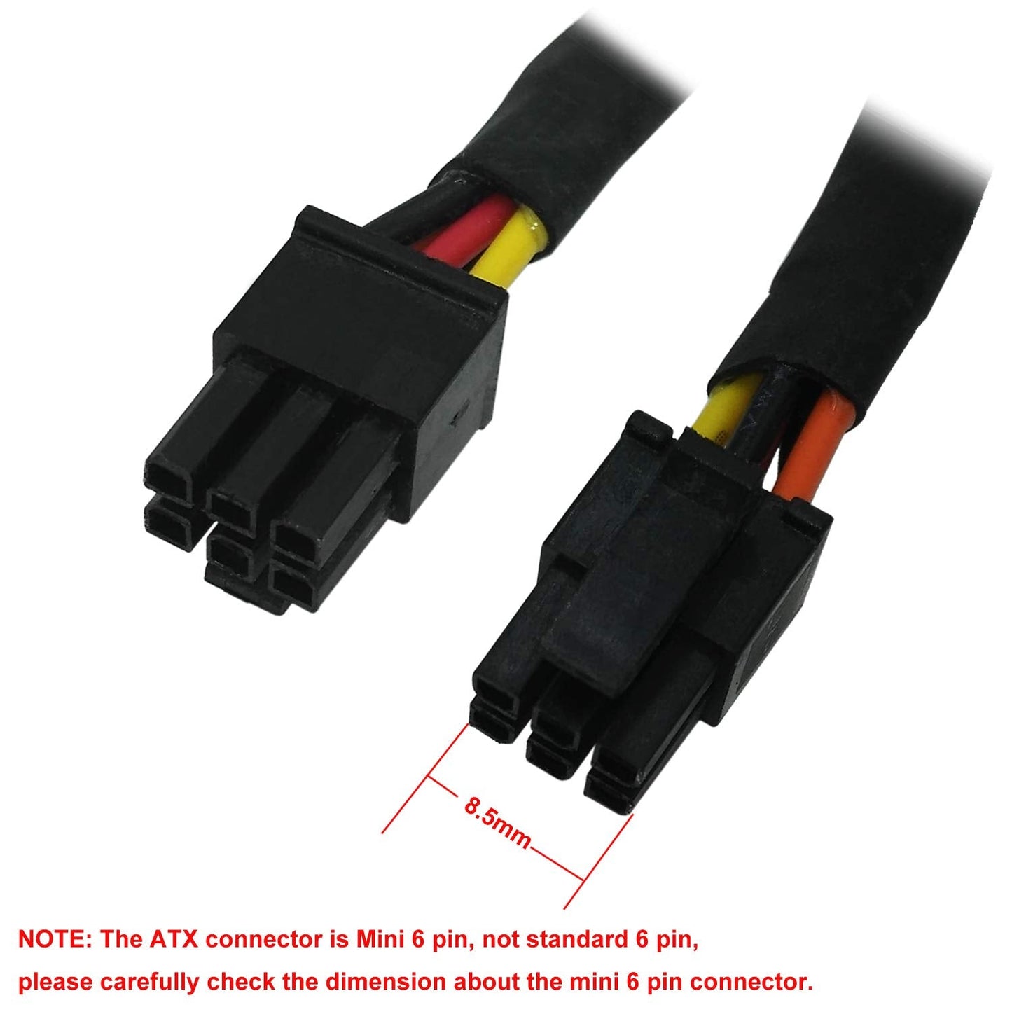 Comeap Sata Power Cable For Dell Inspiron 3653 3650 Series, Sata 15 Pin To Mini 6 Pin Atx Adapter Compatible Part No. Gp2Jm 15-I