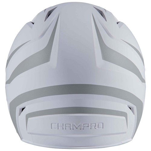 CHAMPRO HX Rise Legend 2-Tone Matte-Finish Fastpitch Softball Batting Helmet with Facemask, Large, Silver