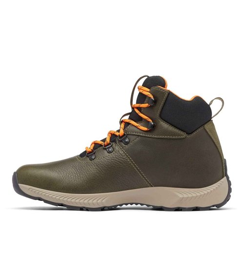 Columbia Men's Landroamer Explorer Waterproof, Peatmoss/Bright Orange, 14