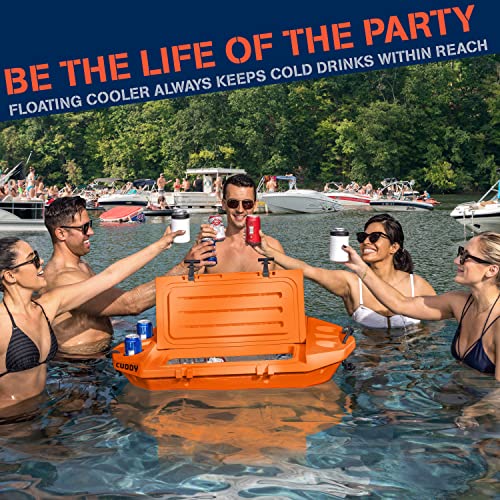 CUDDY Floating Cooler and Dry Storage Vessel for Land & Water – 40QT– Great for River, Beach, Kayak, Pool, & Lake - Multip...