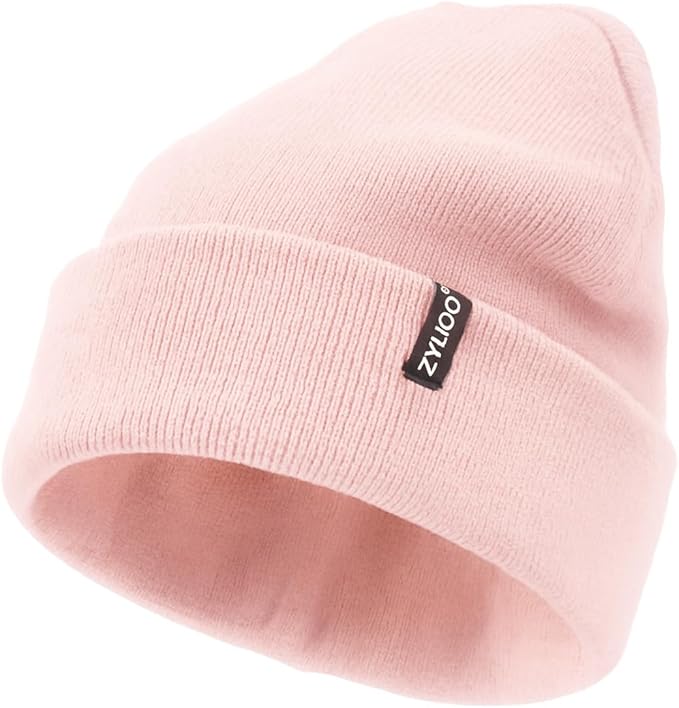Zylioo Oversize Beanie Hats, XXL Big Size Ribbed Knit Cuffed Winter Hat for Cold Weather, Warm Skull Watch Cap