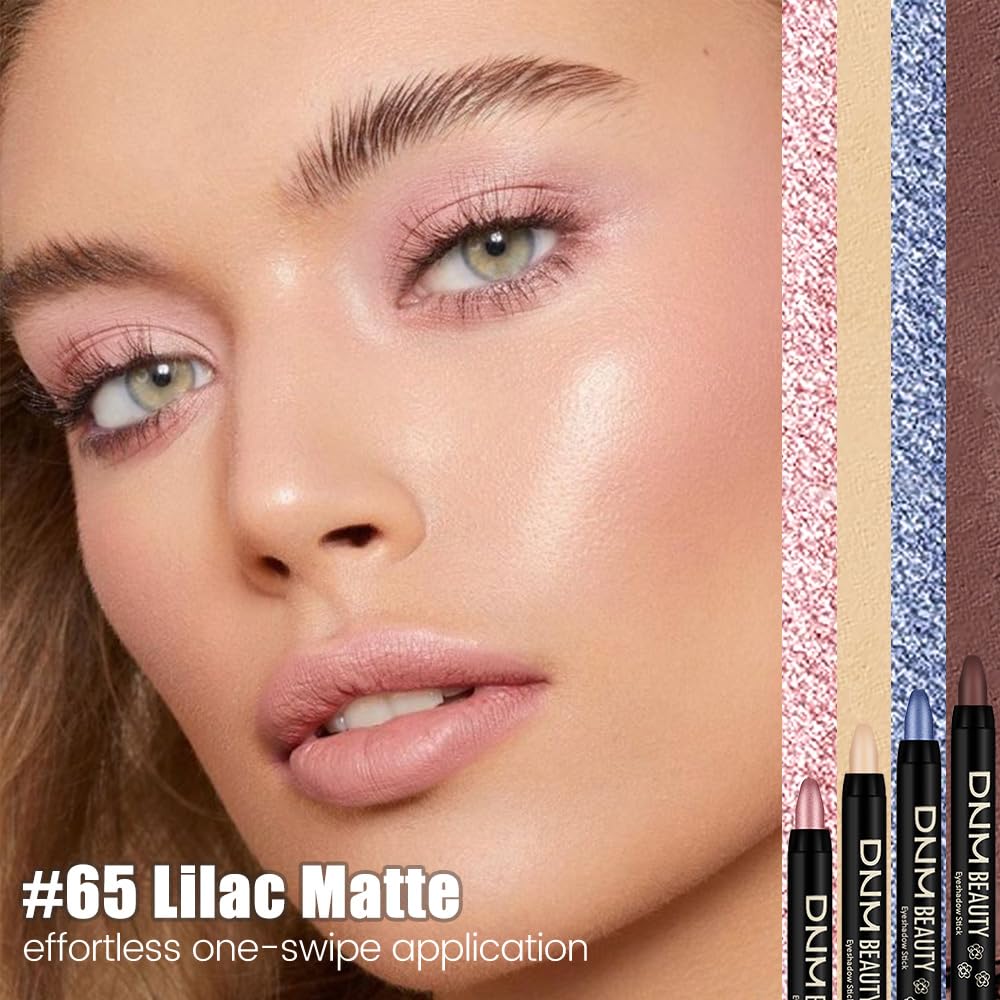evpct Baby Pink Matte Cream Eye Shadow Sticks Brightener Pencils for Women, Baby Pink Silky Eyeshadow Applicator Stick Pen Water