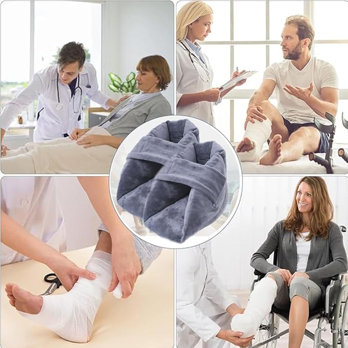 AUSTYLCO 2PCS Heel Protector Cushion-Foot Support Pillow,Anti-Decubitus Heel Pad for Heel Pain Relief,Pressure Sores,Pressure Sores,Bed Sores,Plantar Fasciitis,Adjustable in Size