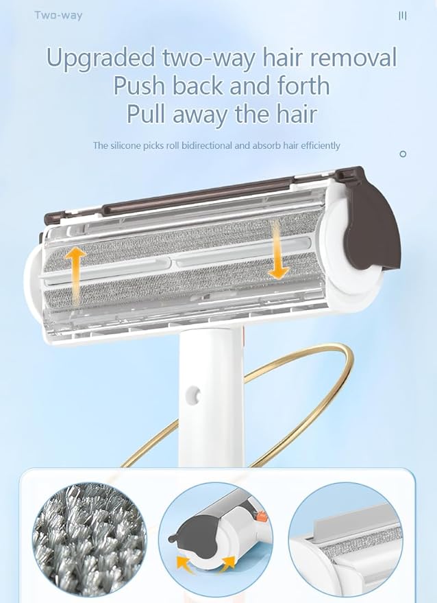 Reusable Pet Hair Remover Roller – Effective Cat and Dog Lint & Fur Removal for Furniture, Clothes, and Carpets – Eco-Friendly, Easy-to-Use, & Self-Cleaning