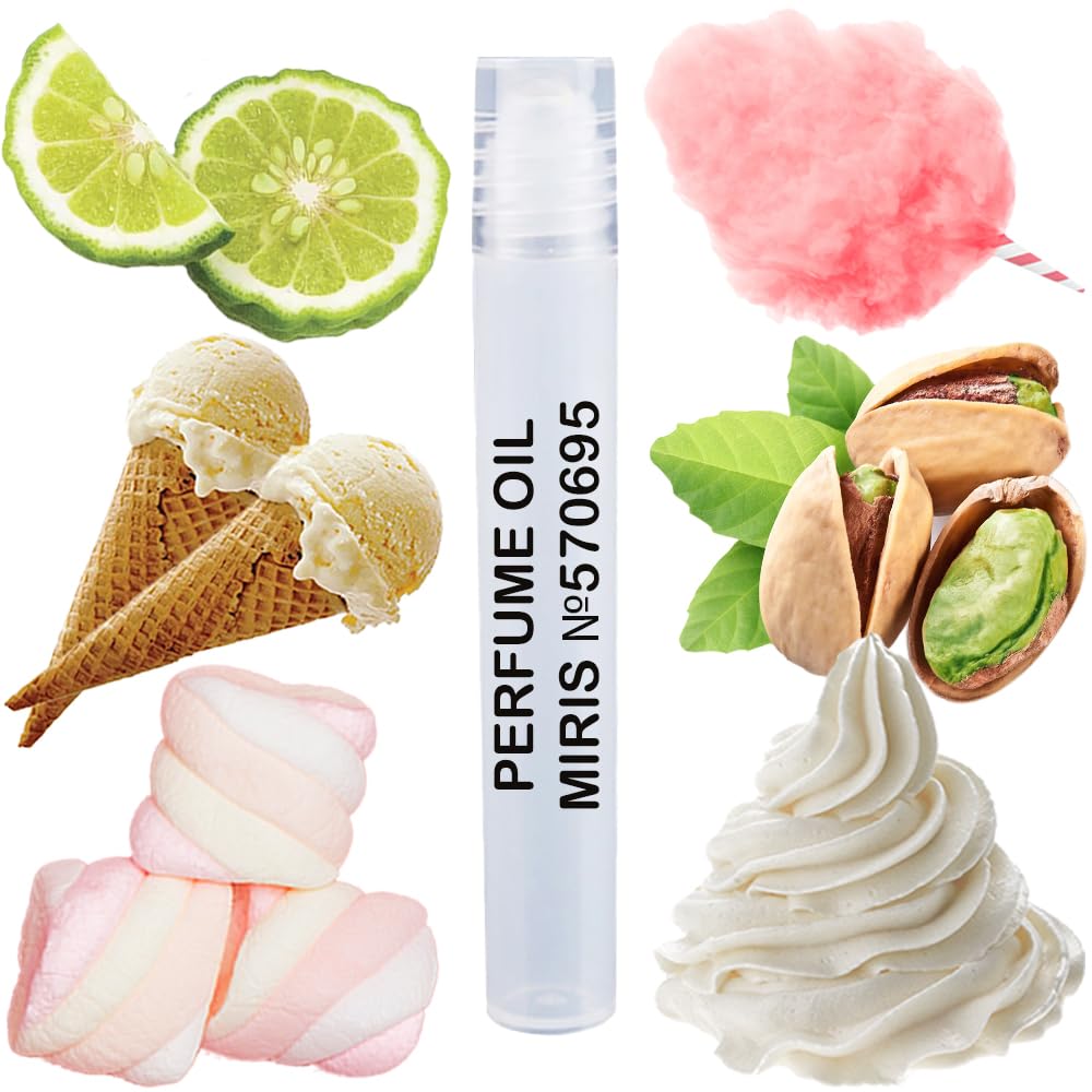 MIRIS No. 570695, Inspired by Pistachio Gelato 33, Long-Lasting Unisex Perfume Oil for Women & Men Roll-On, Rollerball 0.34 Fl Oz / 10 ml