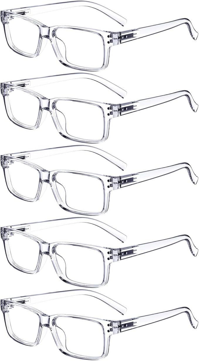 Eyekepper Vintage Reading Glasses for Men - 5 Pack Spring Hinges Classic Readers