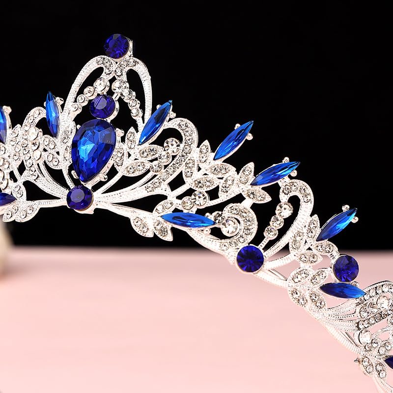 Rannyrena Silver Crystal Tiaras and Crowns for Women Sparkling Rhinestone Queen Crowns Princess Birthday Wedding Bridal Ha...