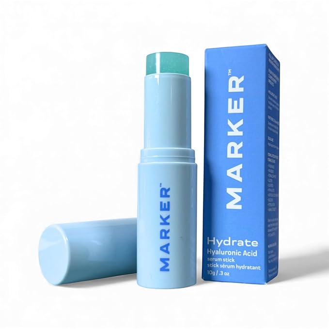 MARKER Hydrate Stick, Hyaluronic Acid Serum Stick for Dry Skin, Plumpness & Smooth Texture, with Squalane, 0.3 oz (10 g), ...
