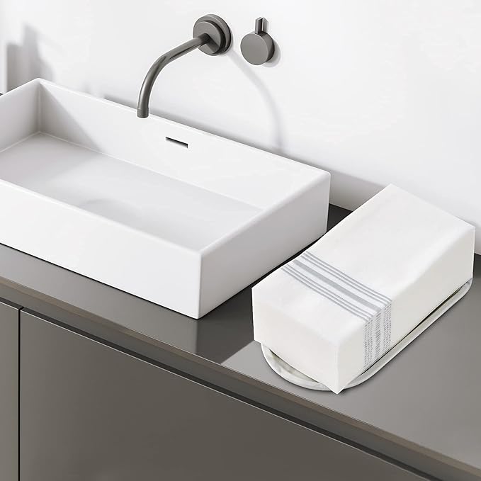 Vplus 300 PACK Guest Towels Disposable Bathroom, Decorative Bathroom Napkins Cloth Feel, Soft, and Absorbent Disposable Paper Hand Towel for Dinners, Kitchen, Parties, Weddings, Christmas Party