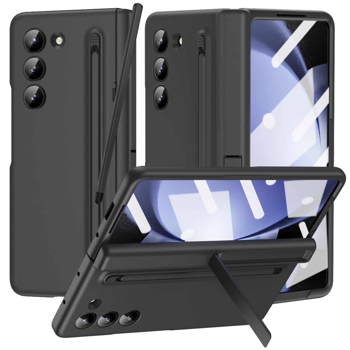 Ninki Compatible For Galaxy Z Fold 6 Case With S Pen Holder And Slim S Pen,Kickstand Hinge Cover Screen Protector,Z Fold6 For Ga