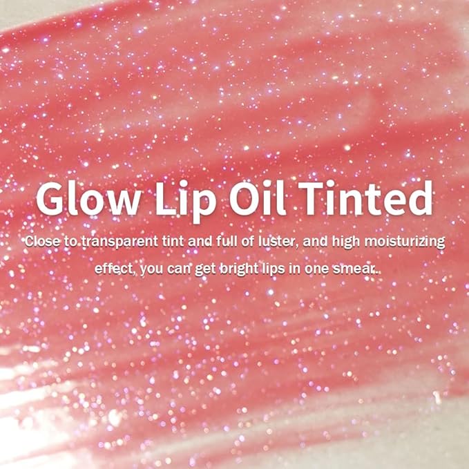 Shimmering Magic PH Color Changing、Hydrating Lip Glow Oil, Plumping Lip Gloss, Moisturizing Lip Oil Gloss, Transparent Moisturizing Lip Balm, Natural Lip Plumper(03 PEACH SHINE)