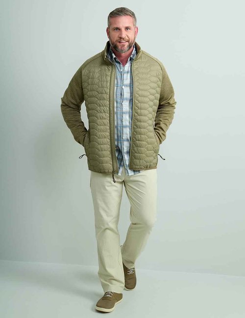 HUK Mens Scale Hybrid Jacket, DWR Performance Fishing Jacket, Overland Trek, Medium