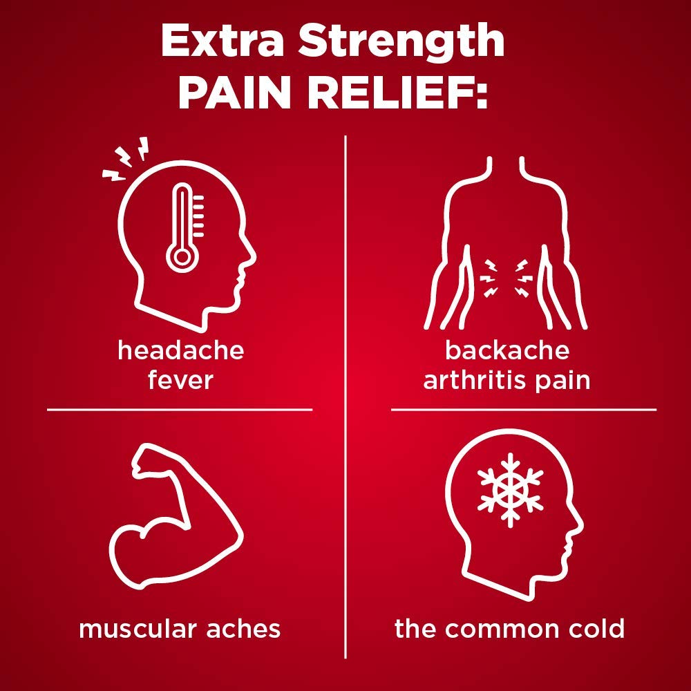 Amazon Basic Care Rapid Release Acetaminophen Caplets 500 mg, Extra Strength Pain Reliever and Fever Reducer, 400 Count