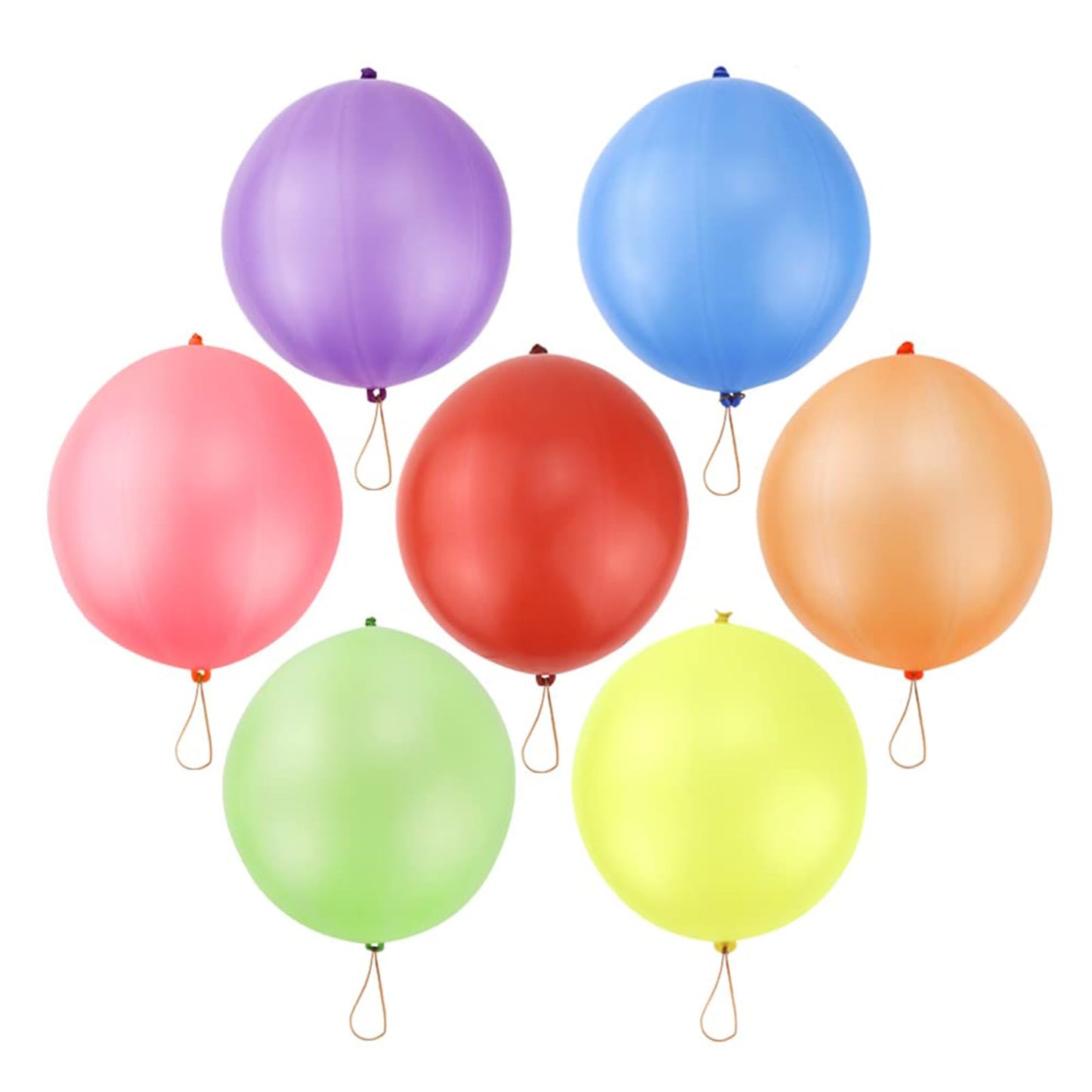 RUBFAC 36 Punch Balloons Punching Balloon Heavy Duty Party Favors For Kids, Bouncy Balls with Rubber Band Handle for Birthday Party, Goodie Bag, Stocking Stuffers for Kids