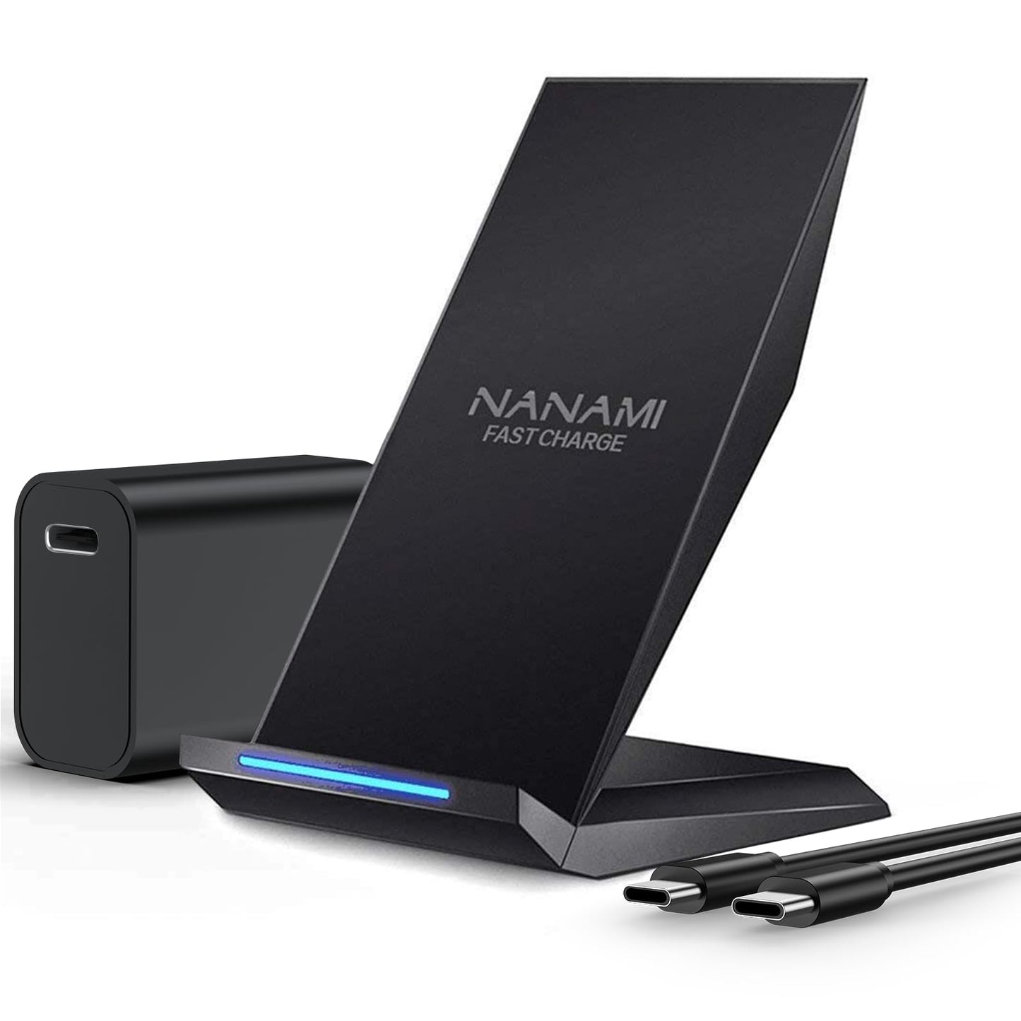 Nanami Fast Wireless Charger With Usb Phone Charger, Qi Certified Charging Stand With 20W Pd Adapter For Iphone 17/17 Pro/17 Pro