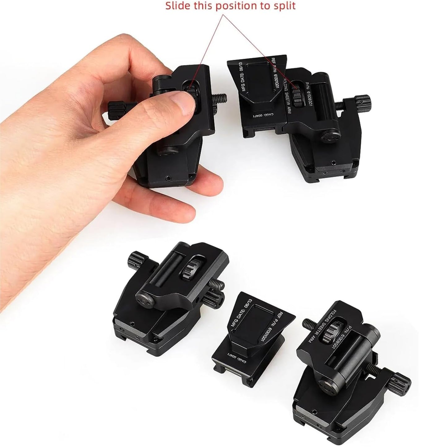 YSS PVS 14 Binocular Bridge Mount Modular Interface NVG Mount Adapter with L4 G24 Mount for PVS18/PVS 31 Suitable Monocular/Binocular Night Vision Goggles Aluminum