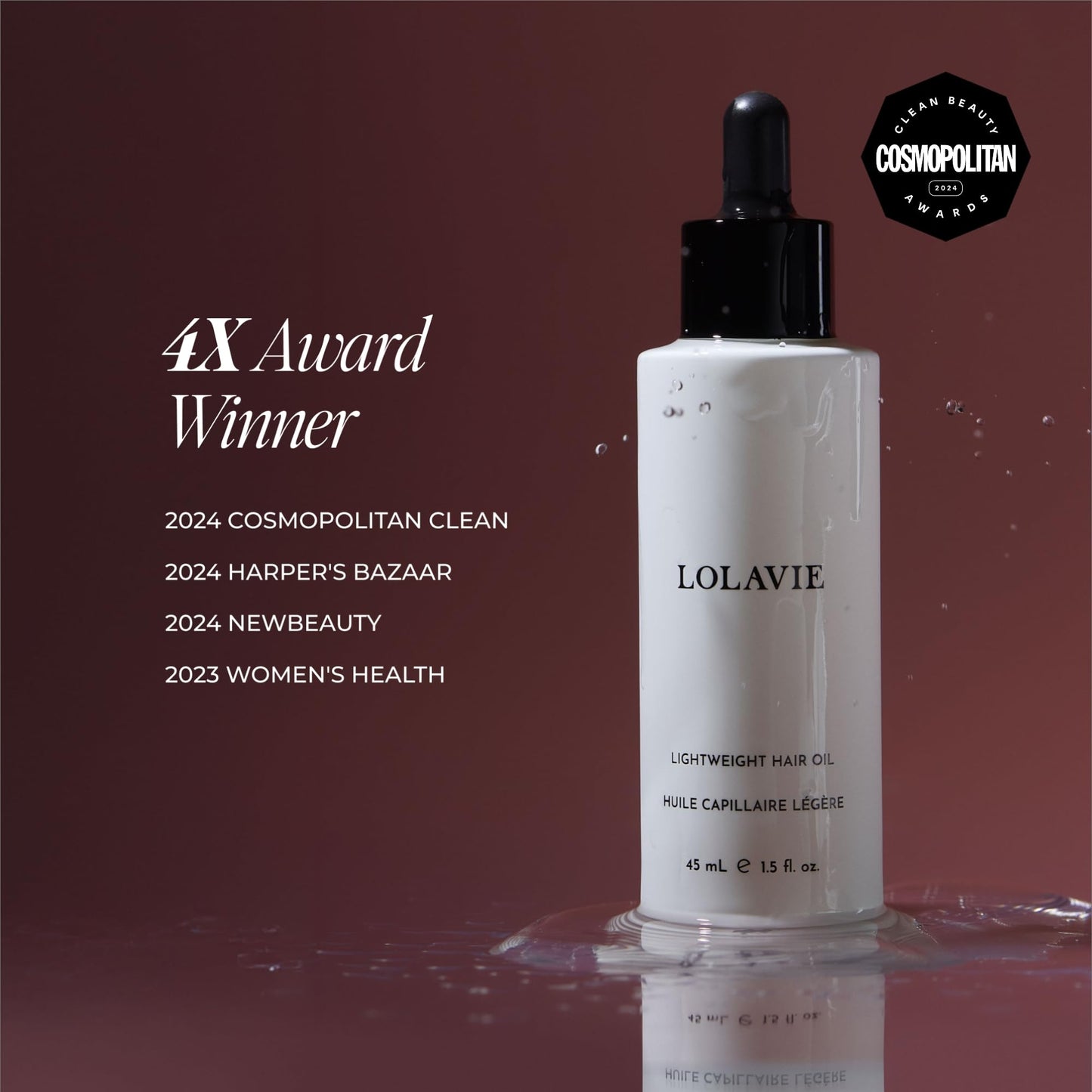 LolaVie Lightweight Hair Oil - 1.5 oz, 2 Pack - Delivers Weightless Shine, Reduces Frizz & Smooths Split Ends - Color Safe - All