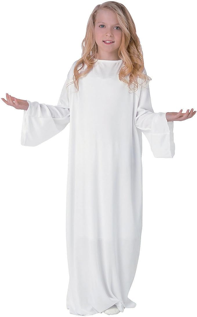 Fun Express Angel Costume for Girls Size 10-14 - Premium White Angel Dress for Kids Christmas Nativity Pageants | Biblical...