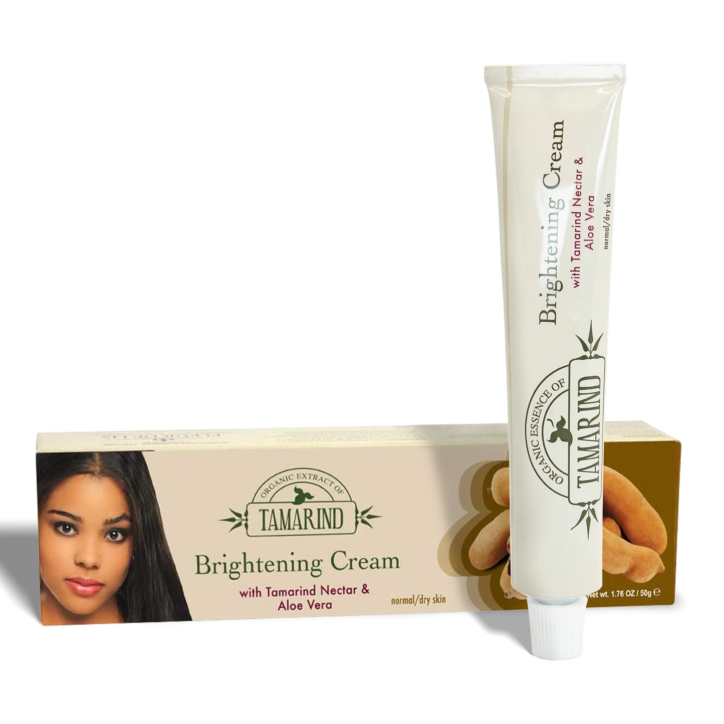 Organic Extract of Tamarind, Skin Brightening Cream - 1.7 fl oz / 50 ml - Dark Spot Cream for Hands, Knuckles, Body, Face, Under