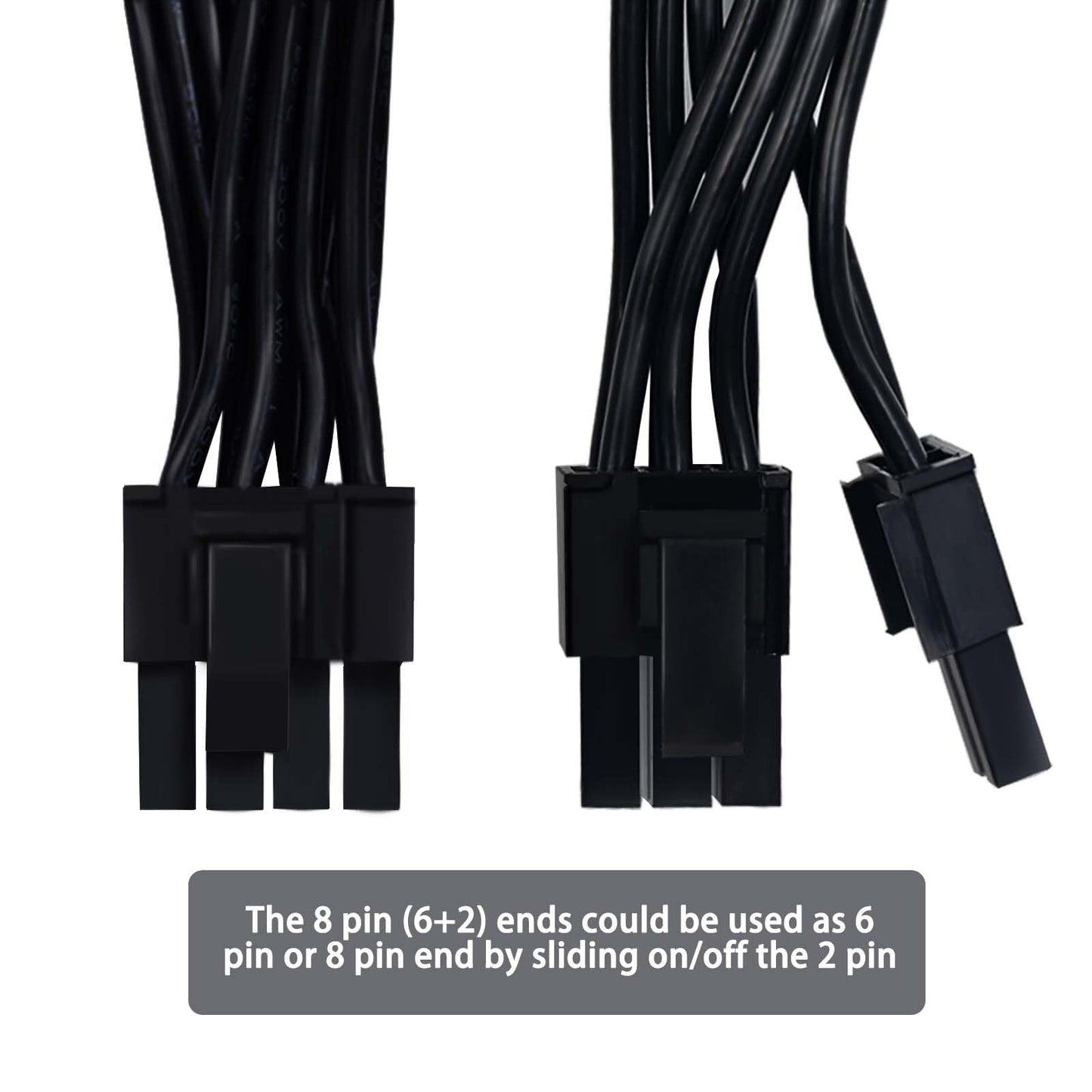Comeap Pcie Cable For Corsair, Atx Cpu 8 Pin Male To Dual Pcie 8 Pin (6+2) Male Power Cable For Corsair Thermaltake Aresgame Pow