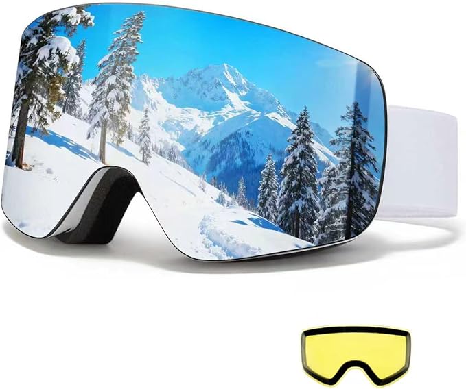 Ski Goggles OTG Snow/Snowboard Goggles Snowboarding Goggles Over Glasses Ski Goggle for Men Women Adult