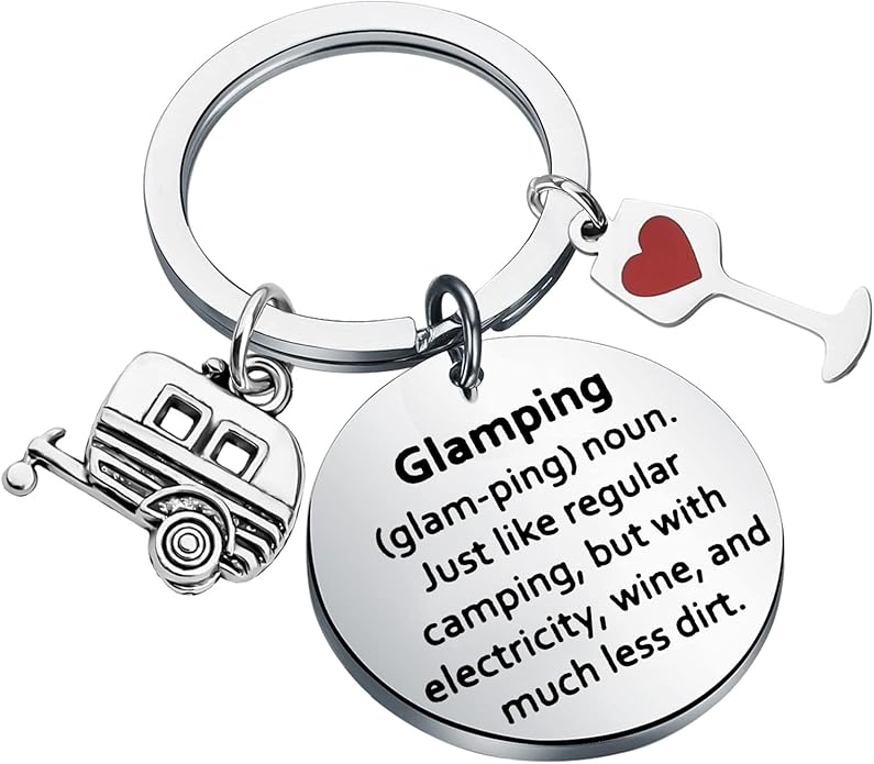 Lywjyb Birdgot Camper RV Gift Camper Keychain Glamping Lifestyle Gift Camp Lover Camping Gift