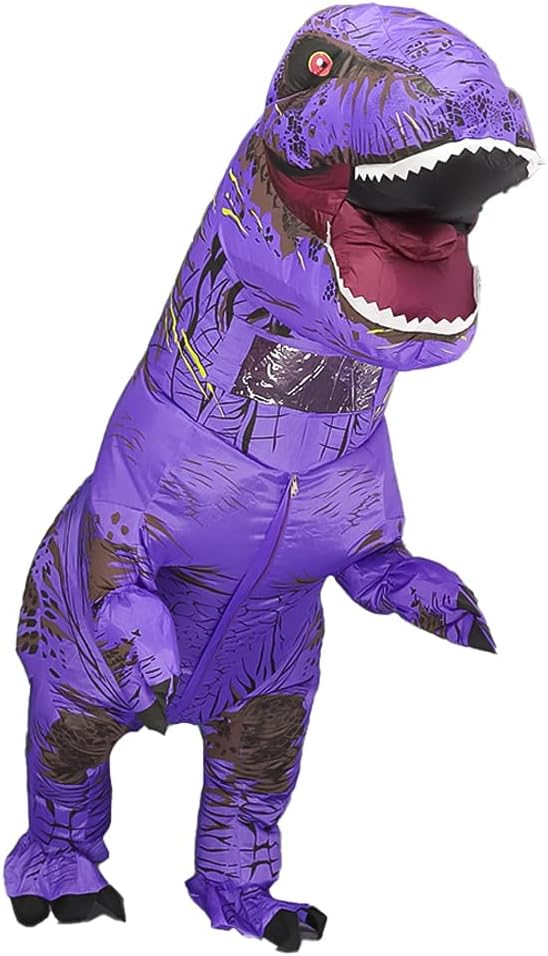 Rysotowy Inflatable Dinosaur Costume for Adults Blow up T-rex Costume Funny Party Dino Costume Fancy Halloween Costume Suit