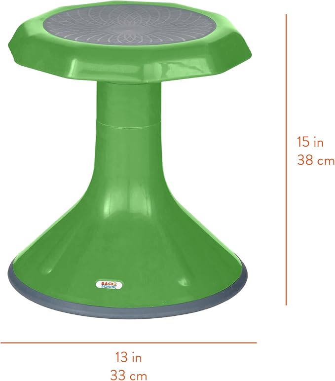 Back2School Express Wobble Stool, 15", Flexible Seating, Grassy Green