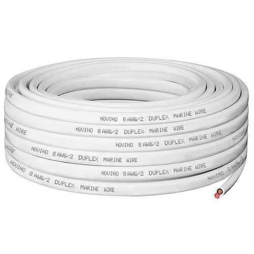 8 Gauge Marine Wire Duplex Marine Grade Wire,8 AWG 40ft Tinned Copper Heavy Duty Sheathed Cable for Boat/Automotive/RV/Camper/Trailer