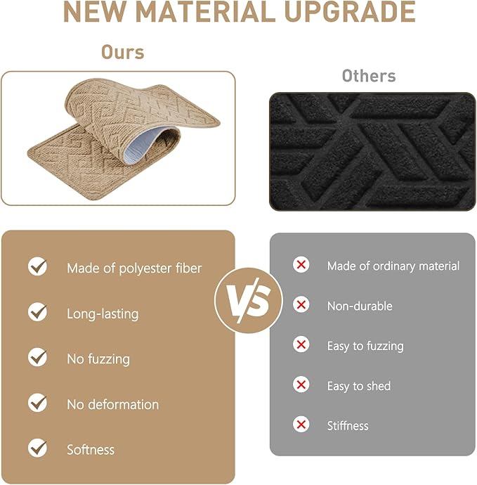 Stair Treads for Wooden Steps, 8" X 30" Non Slip Stair Runner Carpet Indoor with Reusable Adhesive Backing, Soft Tread Mat for Stairs, Ideal for Home Kid Dog, Polyester TPR Backing Stair Rugs-4 Pack