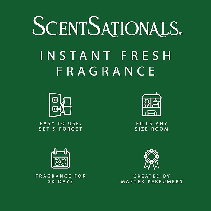 Scentsationals Fragrance Oil Plug In Air Freshener Refills 3-Pack - Under the Tree - Works with Scentsationals Wall Plugs, Long-Lasting Home Fragrance, 0.8 fl oz Each, Packaging May Vary