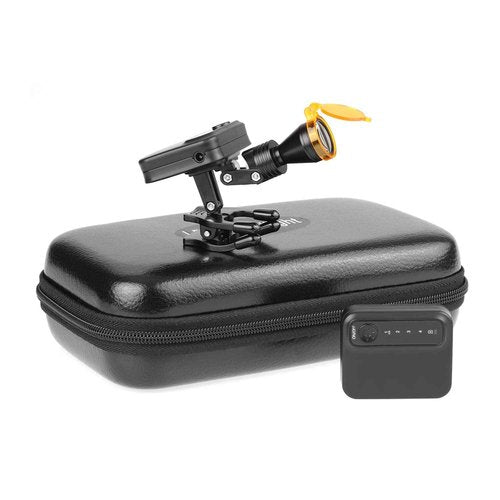 OUBO Clip-on Type 5W LED Headlight Magnetic Chuck Design Adjustable Brightness Headlamp with Extra Batteries for Loupe