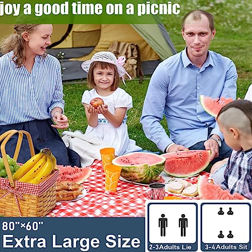 Large Beach Blanket Outdoor Picnic Blankets, Foldable Waterproof Sand Free beach Mat for Festival BBQ Park Grass Lawn Camp...